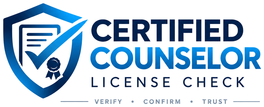 Certified Counselor License Check